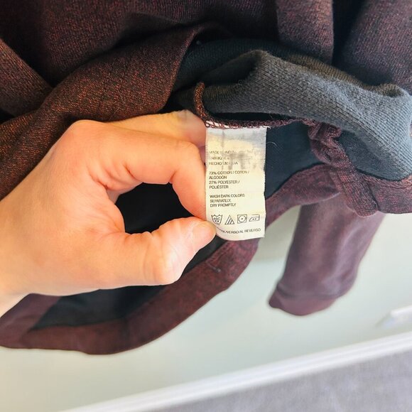 Van Heusen Flex Quarter Zip Pullover Size Medium Burgundy Sweater Long Sleeve - Picture 8 of 10